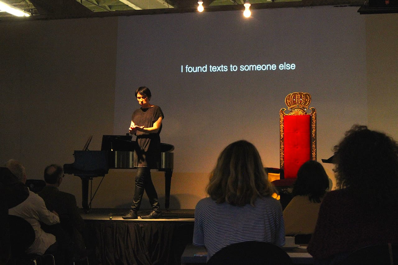 Joseph Keckler performing "Let Me Die" at the Museum of Contemporary Art Detroit (click to enlarge)