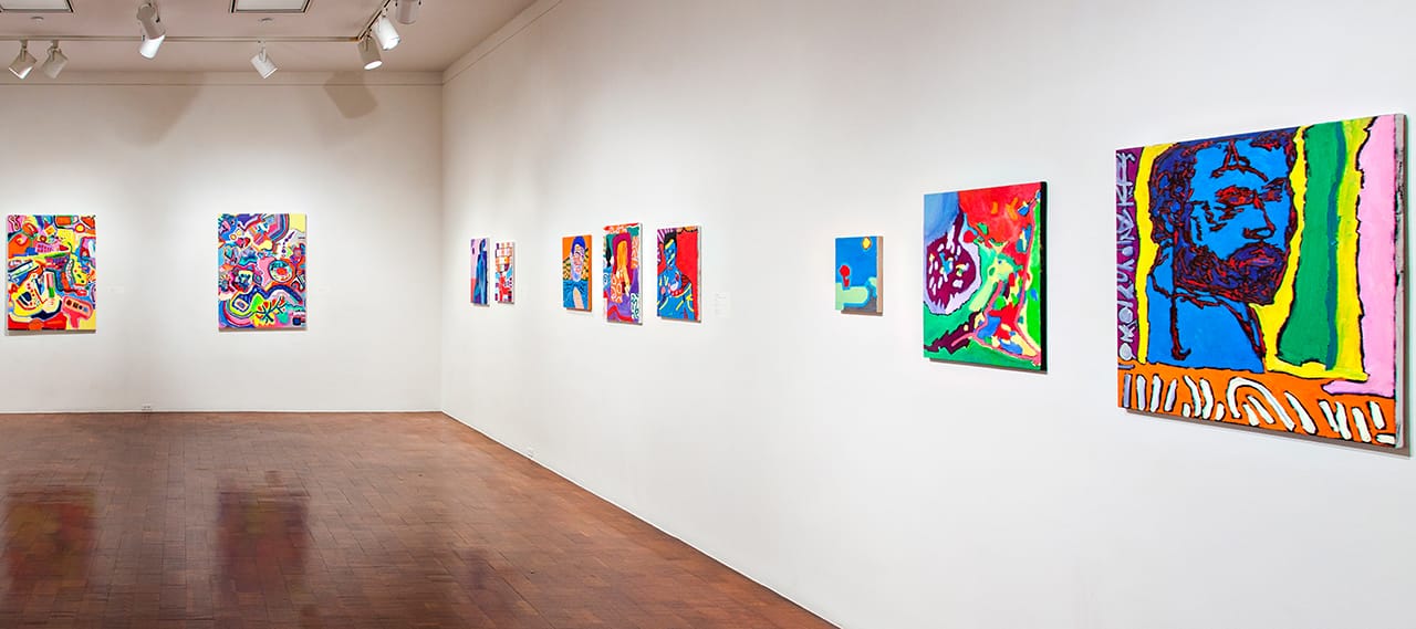 Installation view, 'Wayne Koestenbaum: Unfamiliar Grammar, Paintings from 2010-2015' at the University of Kentucky Art Museum (all images courtesy the University of Kentucky Art Museum)