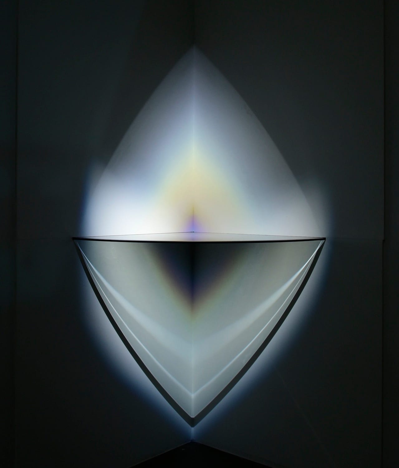 Larry Bell, "DB5 1981 Corner Lamp" (1981) in 'Made in California' at Mana Wynwood
