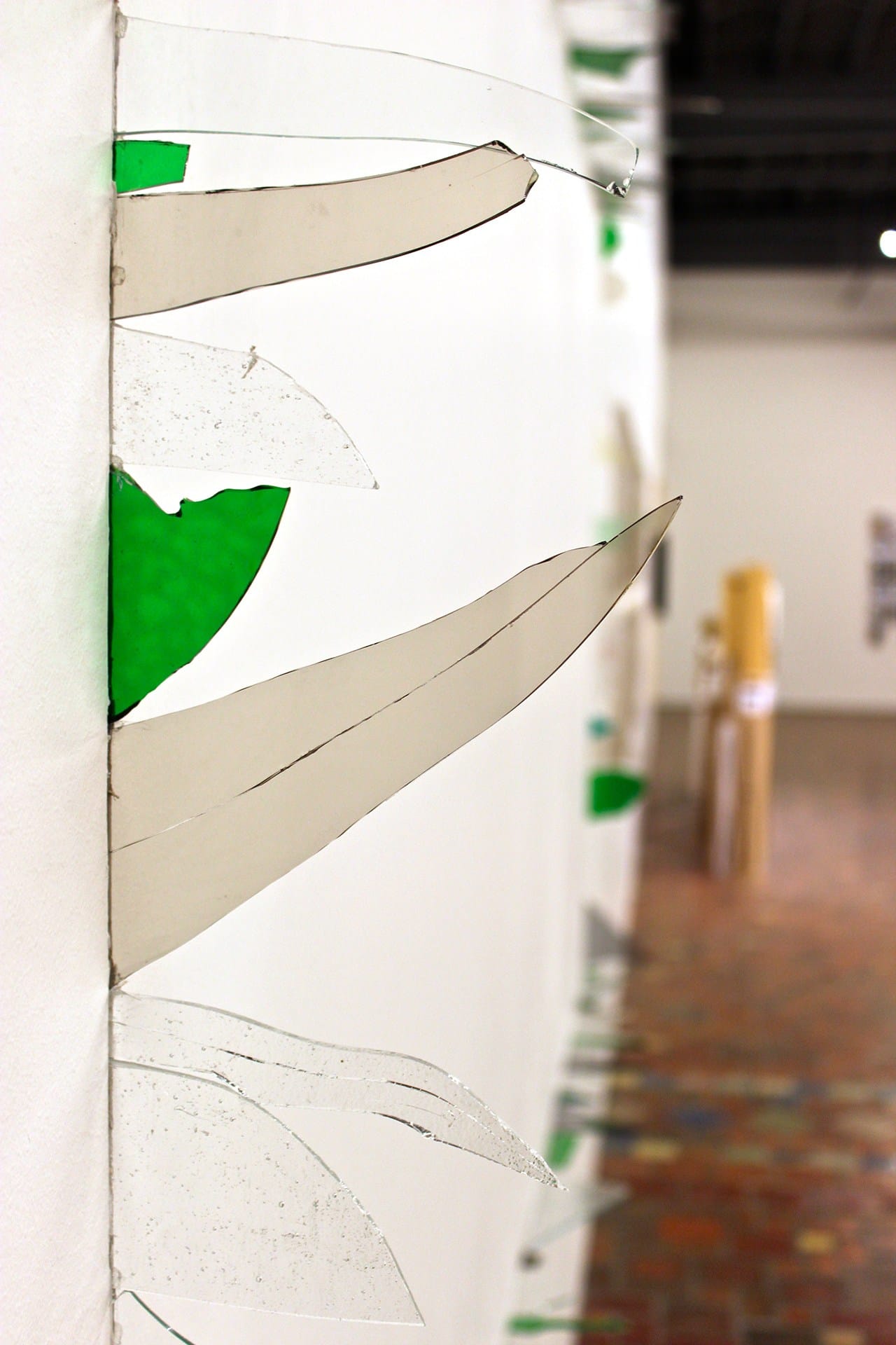 Marcelo Cidade's glass and plaster installation "Aidção por Subtração" ("Addition by Subtraction")