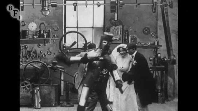 'The Automatic Motorist' (1911) (GIF by the author via BFI National Archive/YouTube)