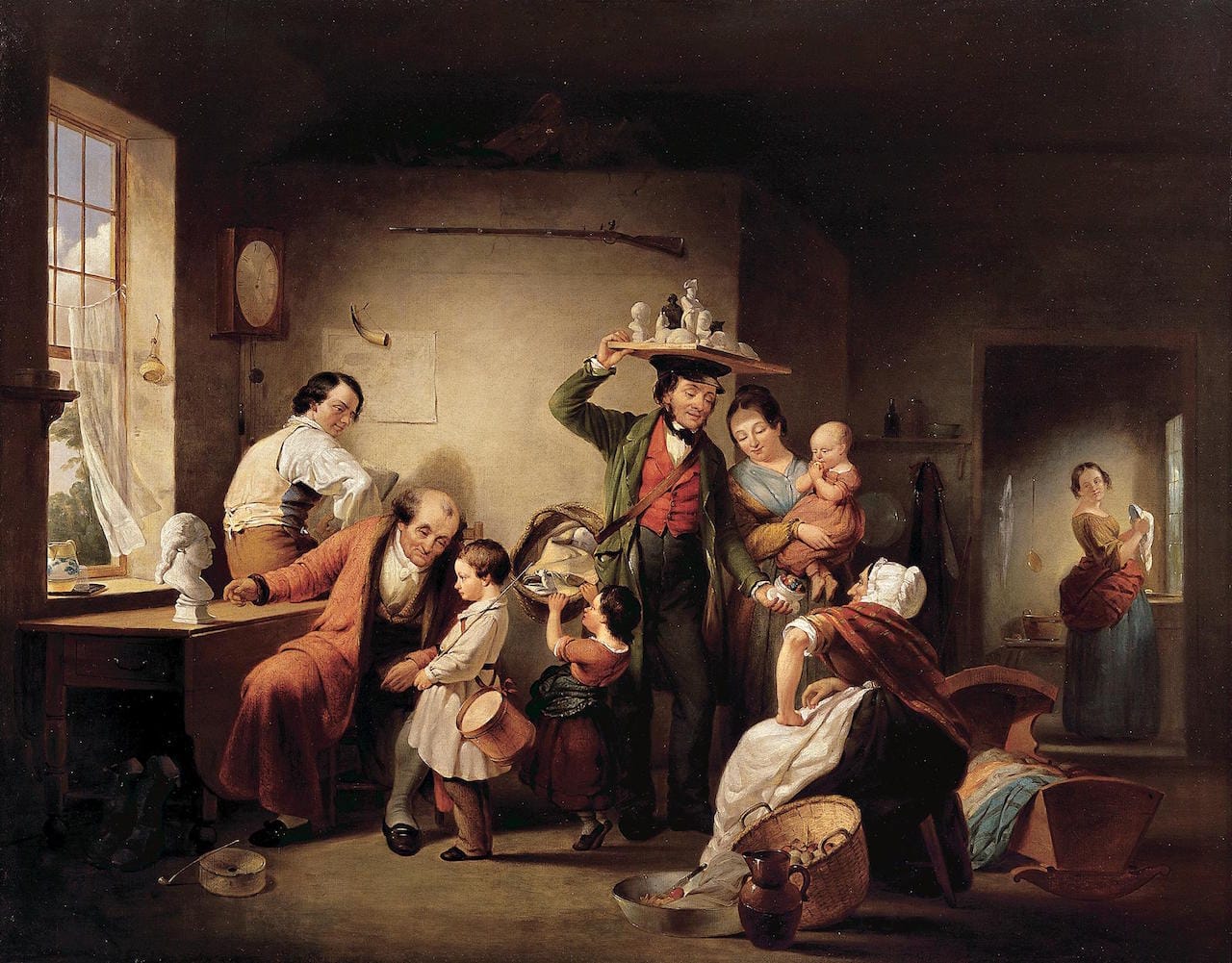 Francis William Edmonds, "The Image Peddler" (1844), oil on canvas (New-York Historical Society, via The Athenaeum)