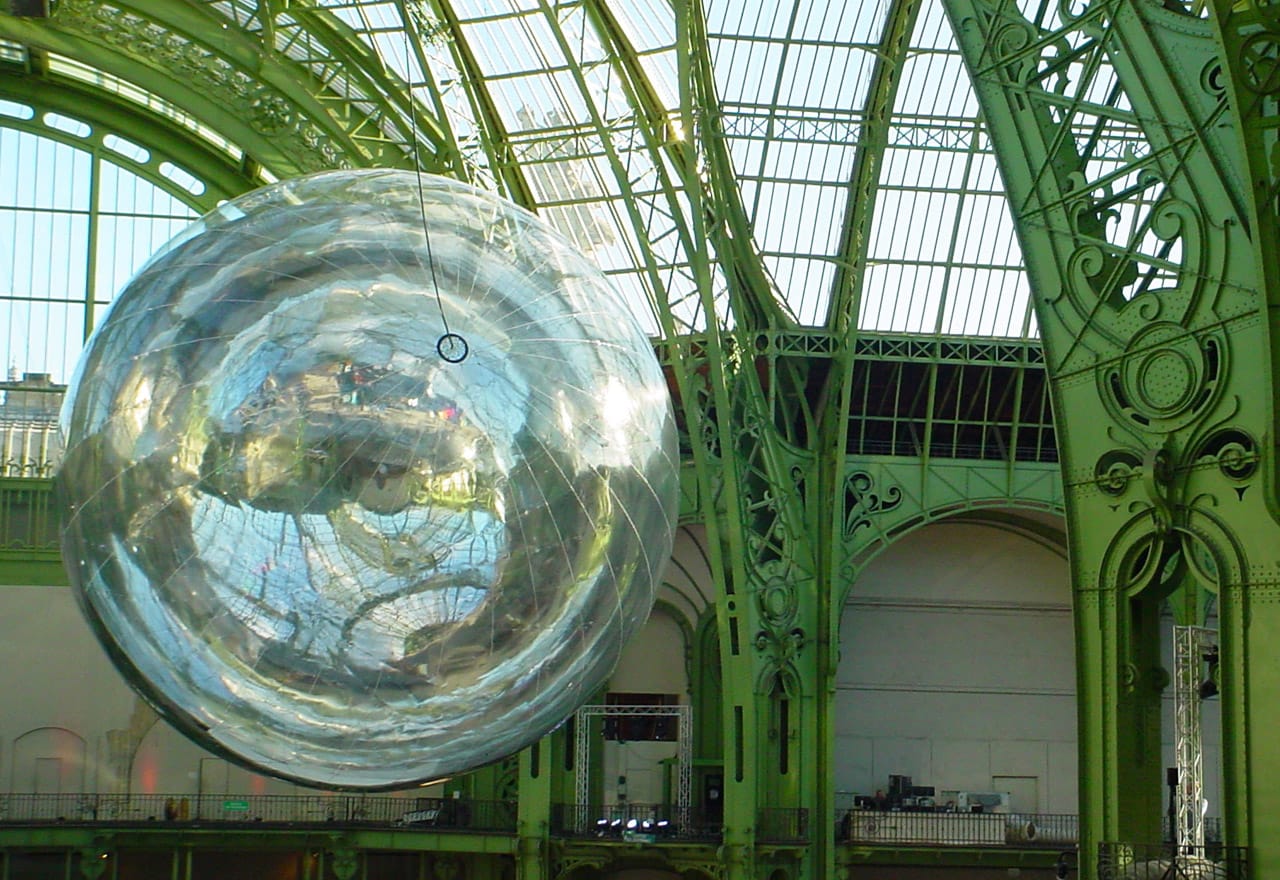 Detail of Tomás Saraceno's 'Aerocene: Around the world to change the world' at the Grand Palais