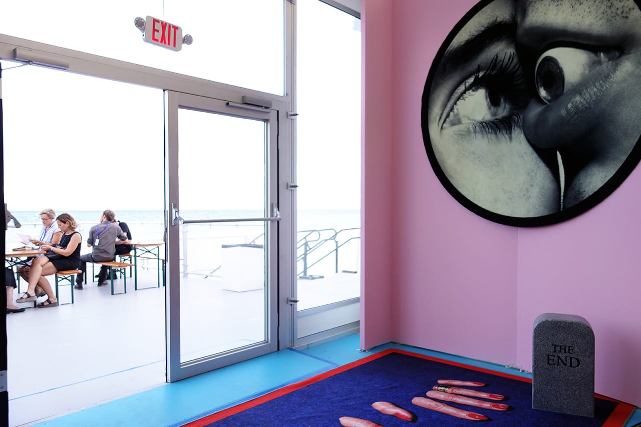 The Toiletpaper Lounge, created in collaboration with Maurizio Cattelan and Pierpaolo Ferrari