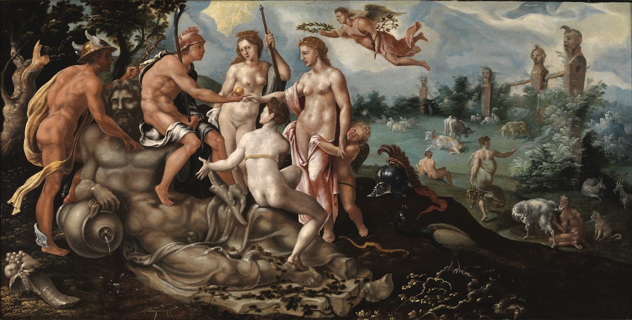 Maarten van Heemskerck, Le Jugement de Pâris, entre 1545 et 1550, huile sur panneau. © Collection particulière.
