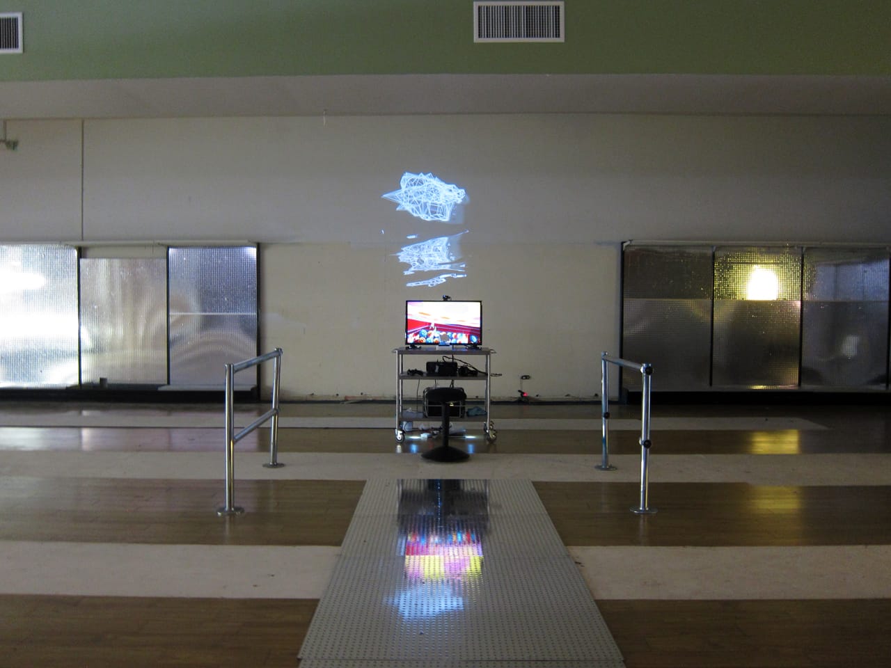 Viewing station for "DiMoDA," The Museum of Digital Art (all photos by the author for Hyperallergic unless otherwise noted) 