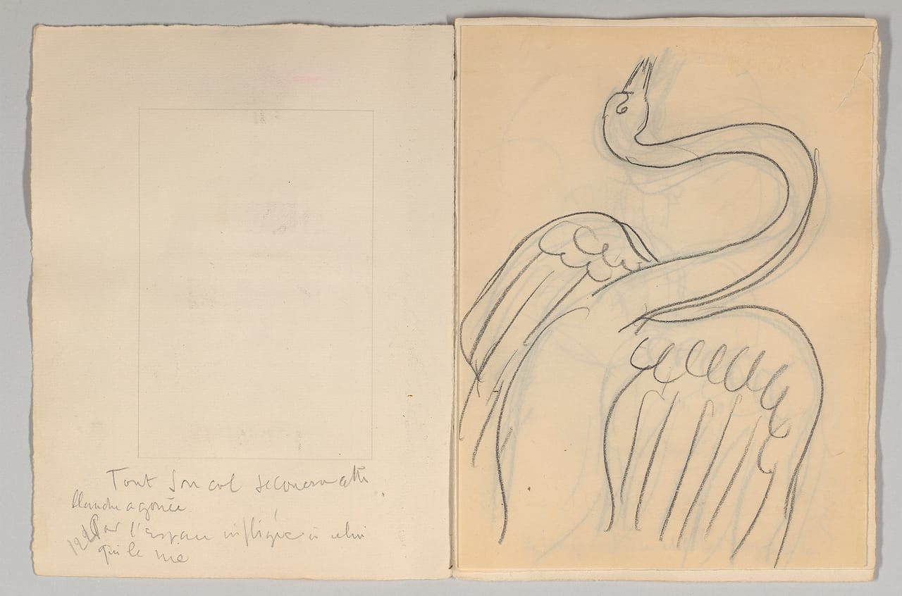 Henri Matisse, preliminary designs for Stéphane Mallarmé, 'Poésies' (1932) (Collection of The Pierre and Tana Matisse Foundation © 2015 Succession H. Matisse / Artists Rights Society (ARS), New York, photography by Graham S. Haber, 2015)