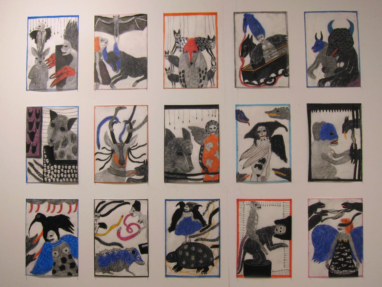 Drawings by Annette Barcelo at Galerie Anne de Villepoix