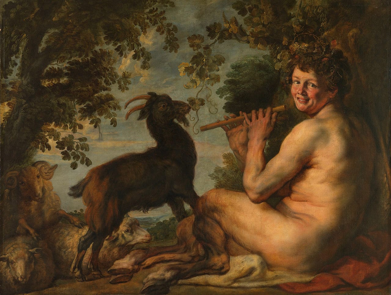 Jacob Jordaens, "A Satyr" (ca. 1630–45) (Rijksmuseum, Amsterdam, via Wikimedia Commons)