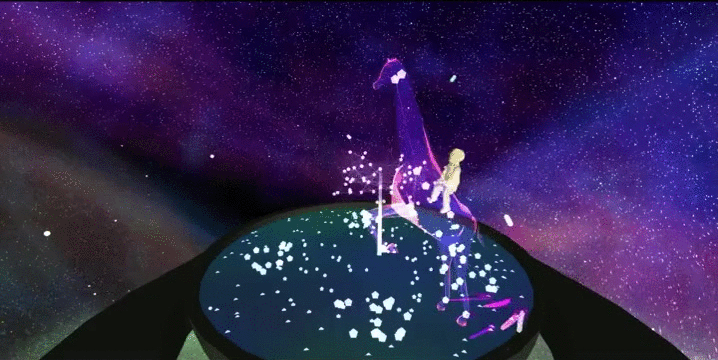 Riding constellations in 'That Dragon, Cancer' (all GIFS by the author for Hyperallergic, via YouTube)