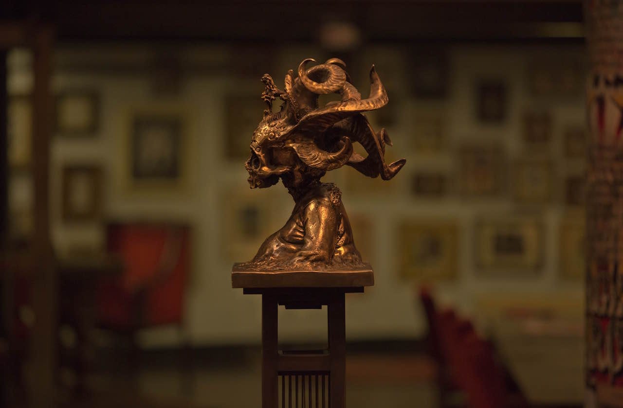 A sculpture by Michel Elefteriades (photo by Gaby Zarazir)