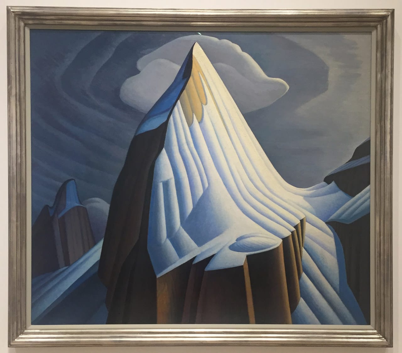 Lawren Harris, “Mt. Lefroy” (1930), oil on canvas, 52.5 x 60.4 in (133.5 x 153.5 cm), McMichael Canadian Art Collection (all photos by the author for Hyperallergic)