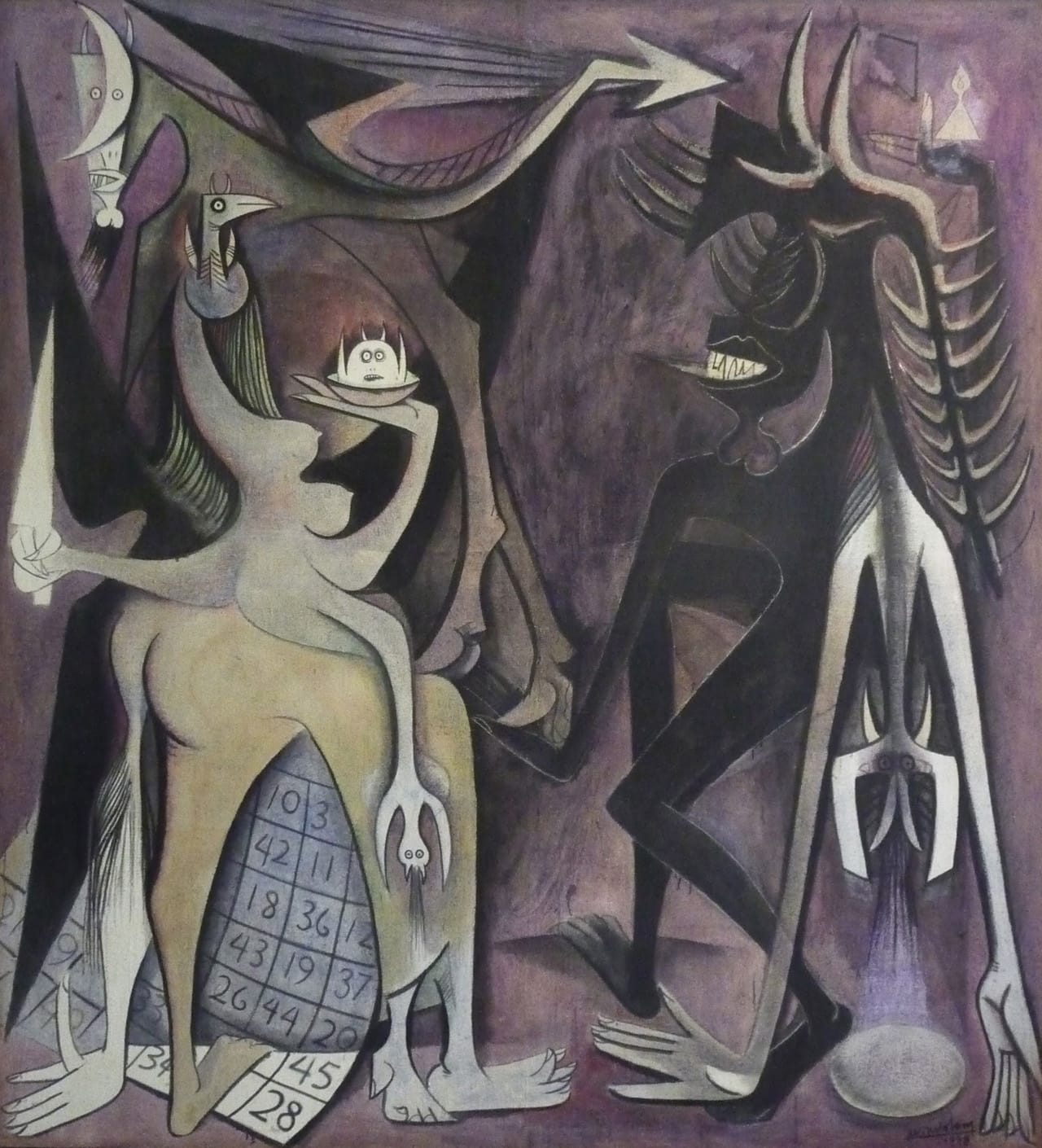 Wifred Lam, "Bélial, empereur des mouches" (1948), oil on canvas, private collection (© Adagp, Paris 2015)