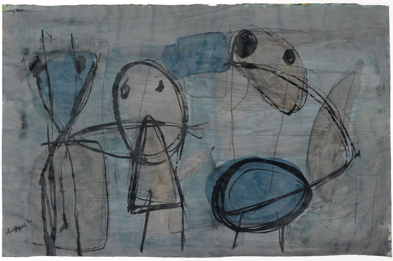 Karel Appel, "Untitled" (1949) (all images courtesy the Karel Appel Foundation / Adagp Paris, 2015; all photos by Tom Haartsen Ouderkerk)