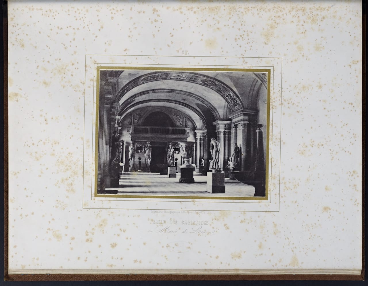 Louis Désiré Blanquart-Evrard, "Salle des Cariatides au Musée du Louvre" from "Album photographique de l’artiste et de l’amateur" (1851)