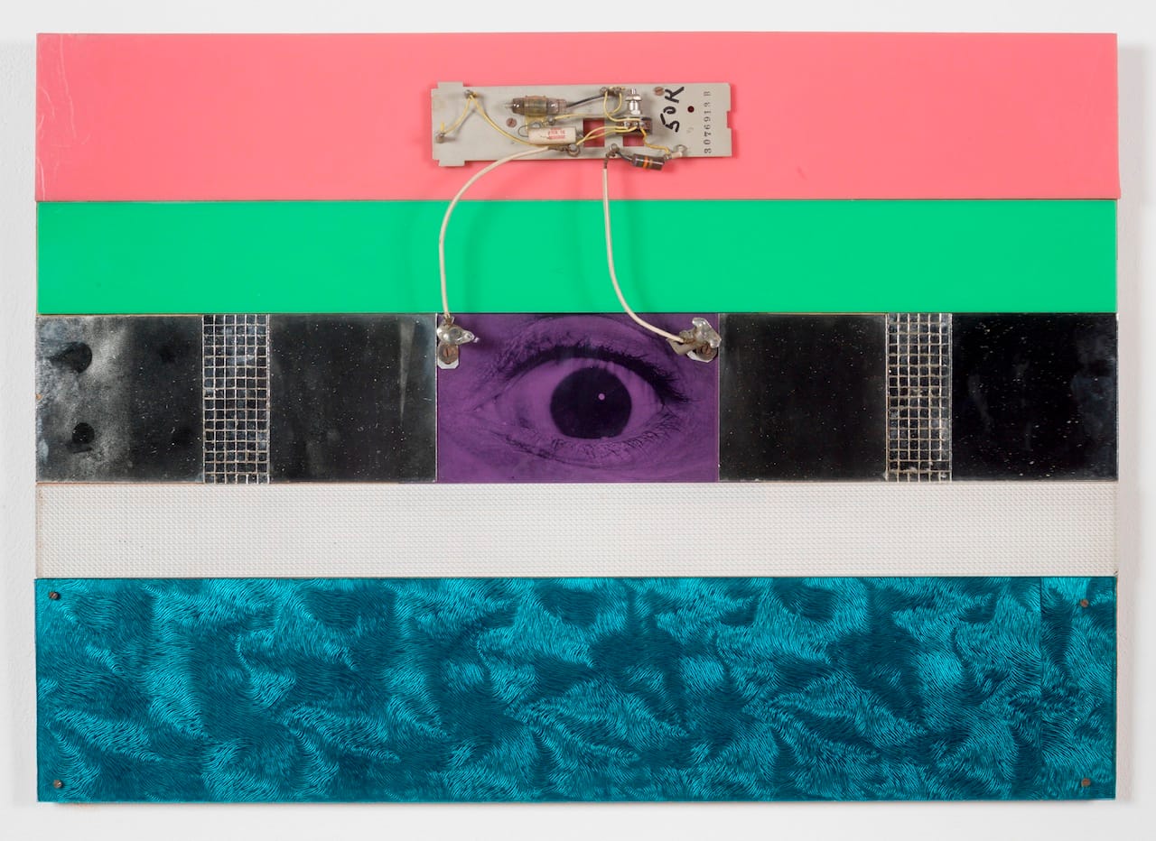Robert Smithson, "Radio Cyclops" (1964), Plexiglas, steel and mirror on wood, 18 x 26 in