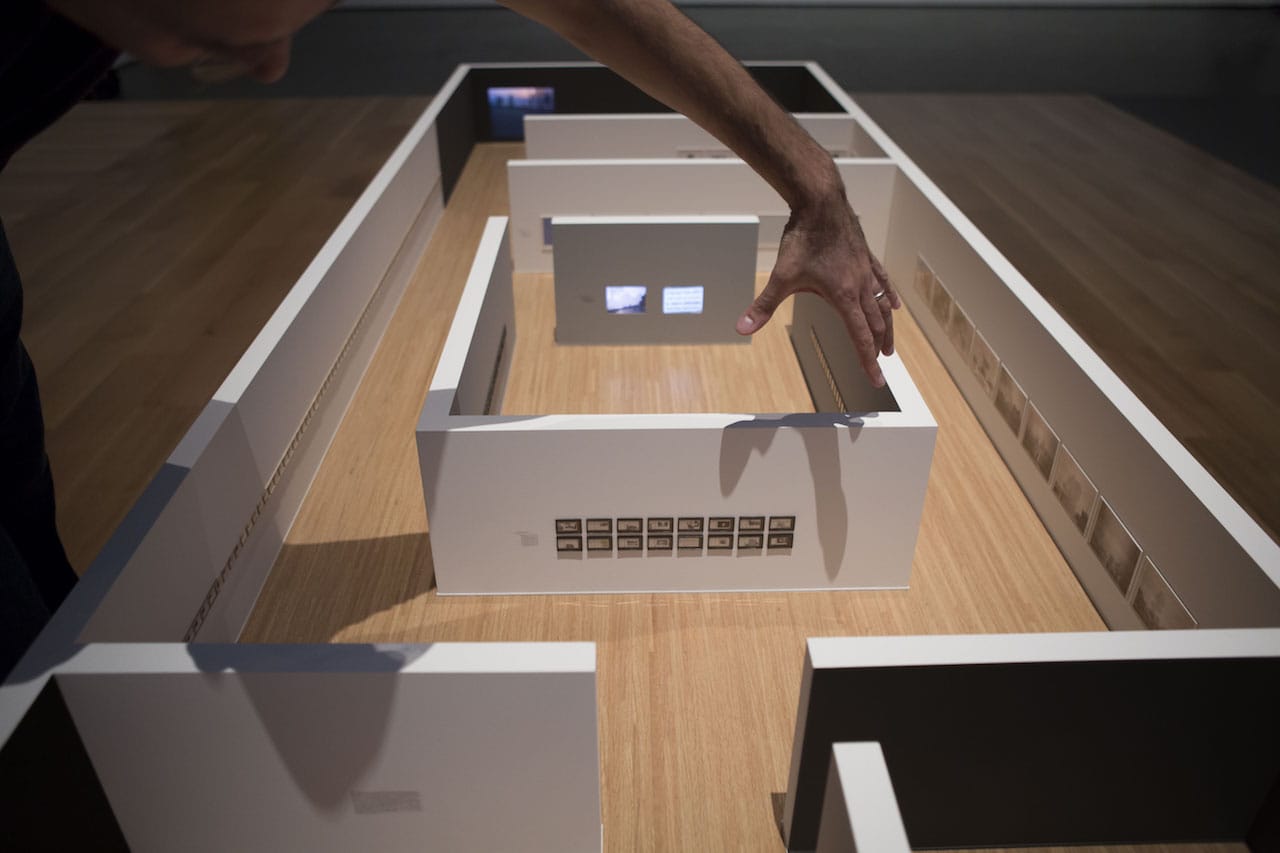 Walid Raad, "Scratching on things I could disavow: Walkthrough" (2015), part of 'Walid Raad' at the Museum of Modern Art through January 31 (© 2015 The Museum of Modern Art, New York; photo by Julieta Cervantes)