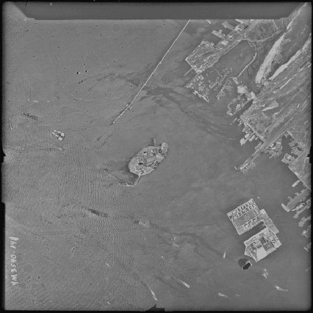 Aerial photograph of the Statue of Liberty (8/19/1944) (via Records of the Defense Intelligence Agency/National Archives)