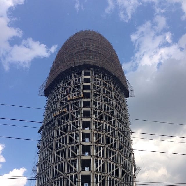 The People's Daily New Headquarters under construction (image via @vicbjing/Instagram)