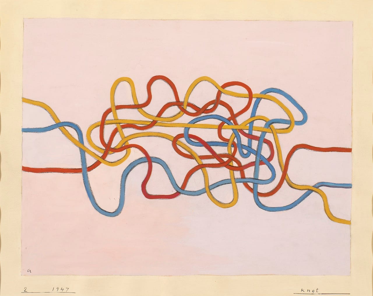 Anni Albers, "Knot 2" 1947. Gouache on paper, 17 x 21 1/8 inches. © The Josef and Anni Albers Foundation/ Artists Rights Society New York. Photo by Tim Nighswander/ Imaging 4 Art.