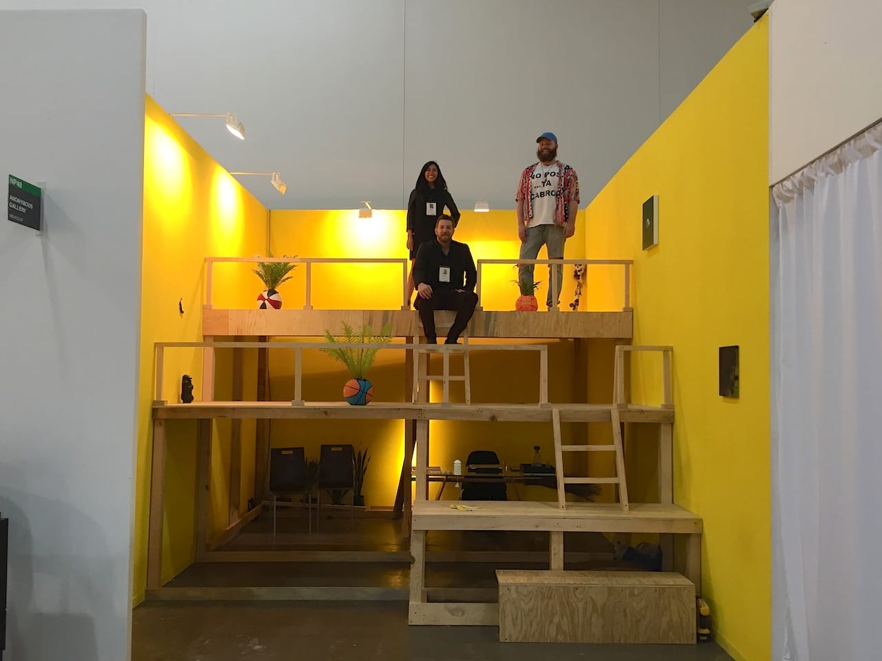 Anonymous Gallery with artist Andrew Birk at right