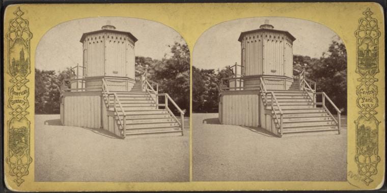 A 19th-century camera obscura in New York city's Central Park (via New York Public Library)