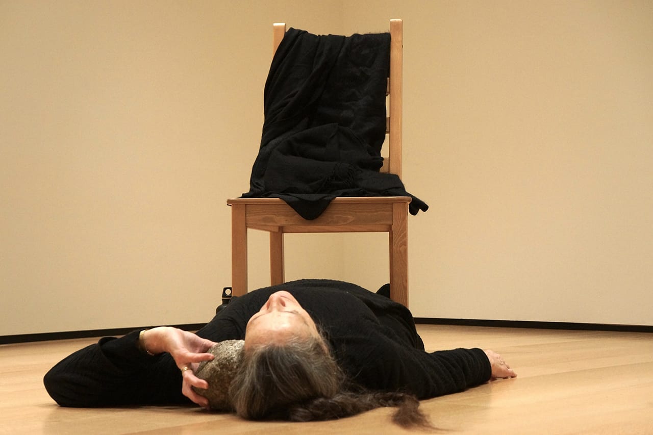 'Marilyn Arsem: 100 Ways to Consider Time' at the Museum of Fine Arts, Boston, on December 22 (photo by the author for Hyperallergic)