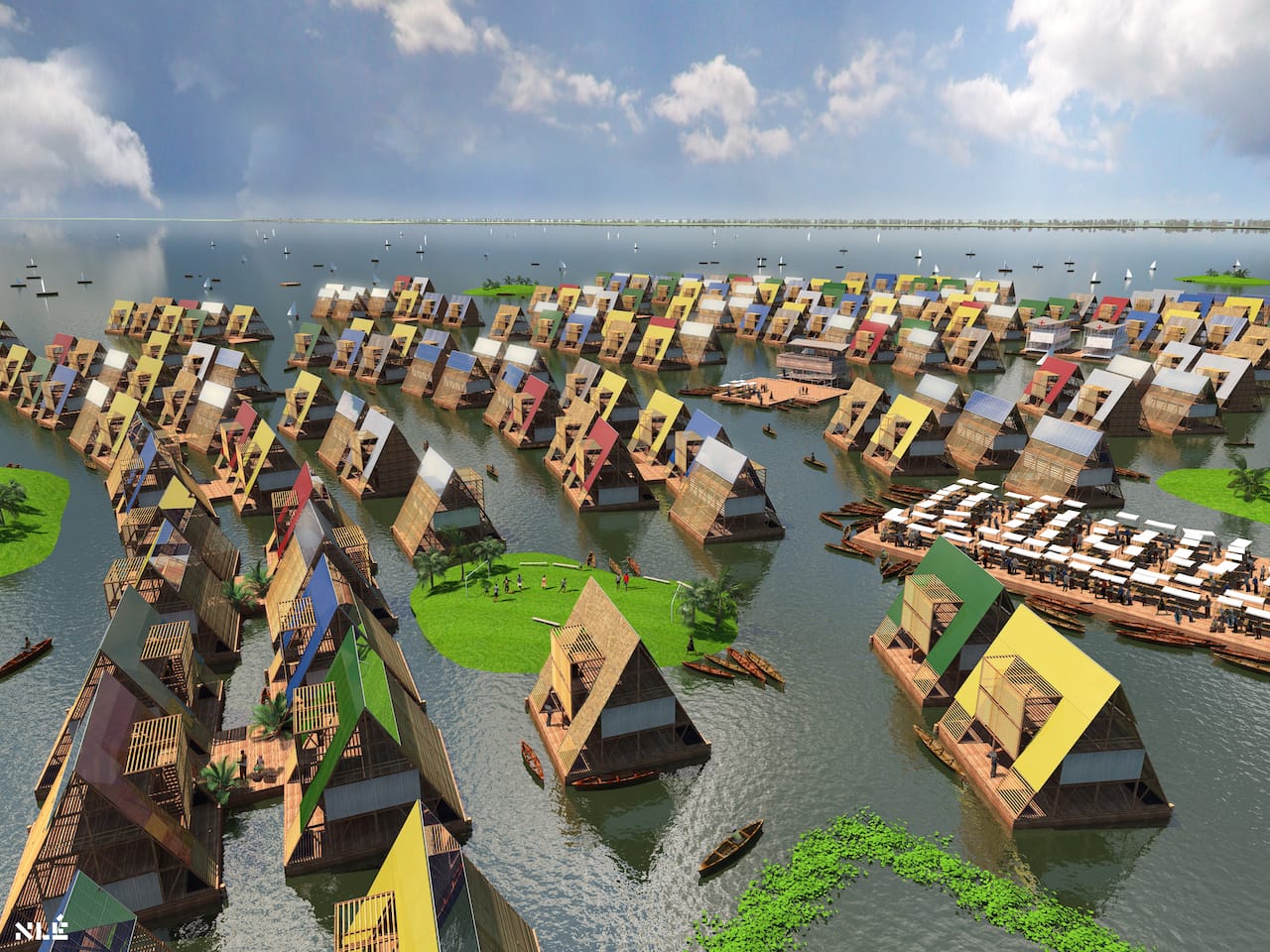 Design for water communities, Lagos, Nigeria by NLÉ (c) NLÉ