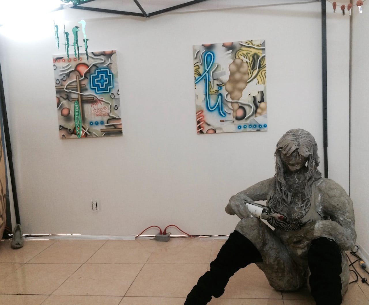 Installation view of SPF15's booth at the 2016 Material Art Fair (all photos by the author for Hyperallergic)