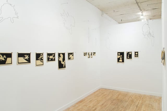 Paul D’Agostino, "Scriptive Formalities" at Life on Mars, Project Room, "Floor Translations," installation view (photo courtesy Life on Mars)