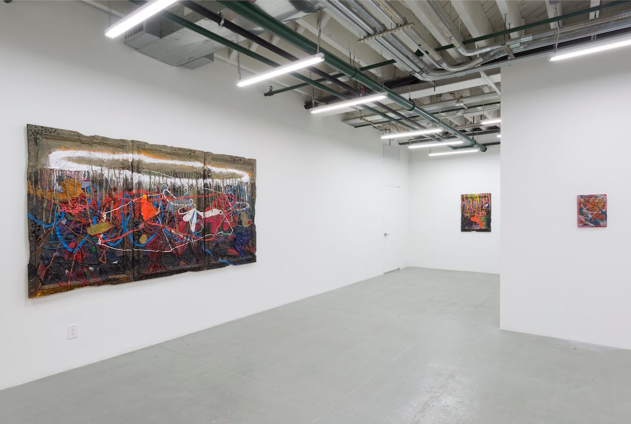 Installation view of 'Jigger Cruz: Smudging Dirty Little Touch' at Albertz Benda Gallery (all images courtesy the artist and Albertz Benda Gallery)