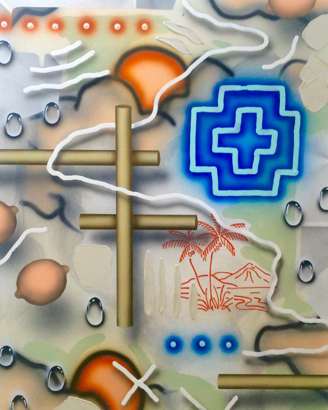 Detail of Josh Reames, "Habits" (2015) in the SPF15 booth at the 2016 Material Art Fair