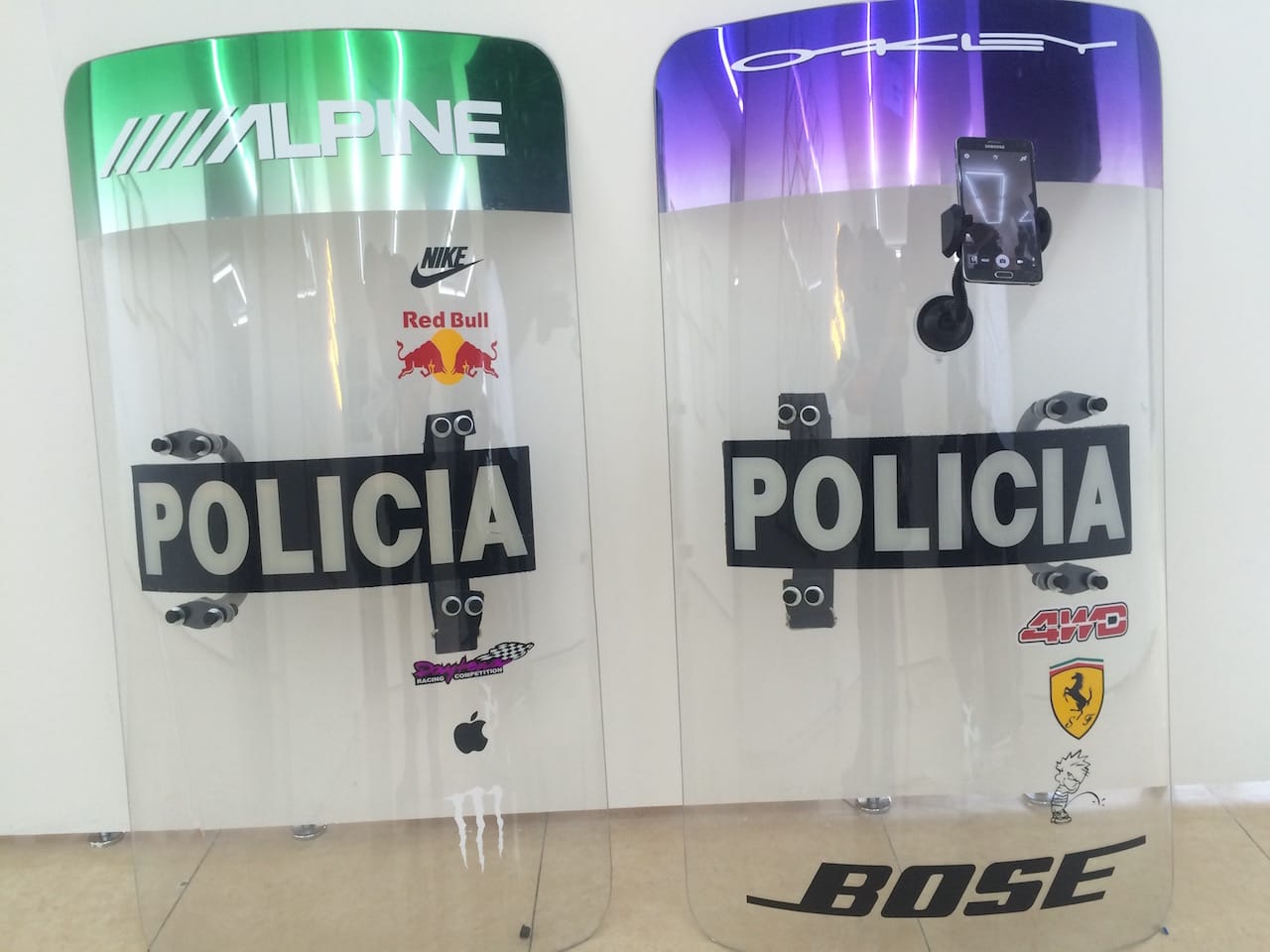 Works by Juan Sebastian Peleáz in Carne Gallery's booth at the 2016 Material Art Fair