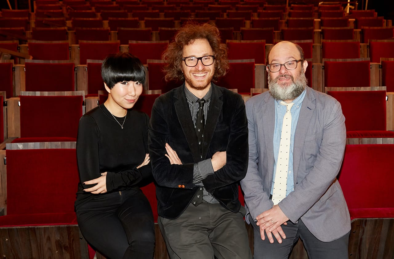 The staff of Metrograph, left to right: Aliza Ma, Alexander Olch, and Jake Perlin (photo by Takako Ida)