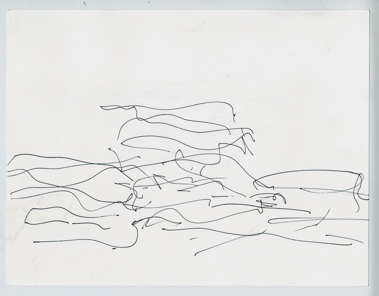 Frank Gehry, design sketch and volume study of Quanzhou Museum of Contemporary Art (2012)