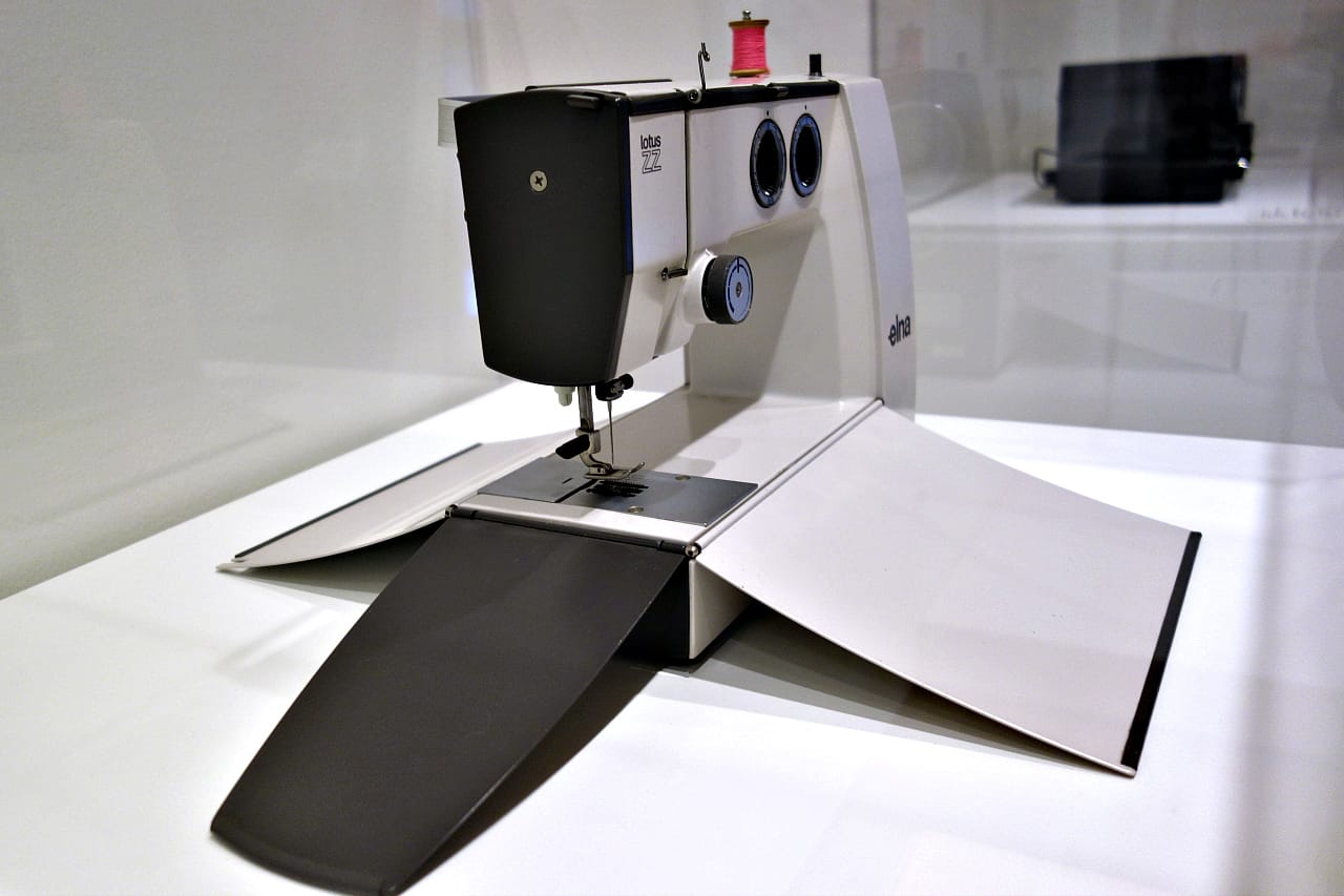 Compagnie de L'Esthétique Industrielle (est. by Raymond Loewy), Douglas Kelley, and Roger Riche, "Elna Lotus Sewing Machine" (designed in 1965, example from 1969-70)