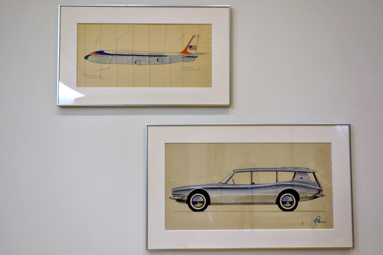 The two Raymond Loewy drawings recently acquired by MoMA