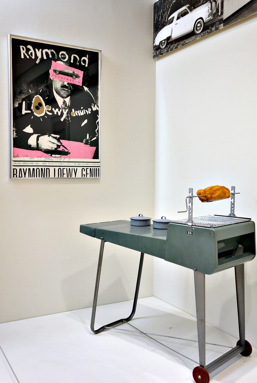 Installation view of the Raymond Loewy display at MoMA