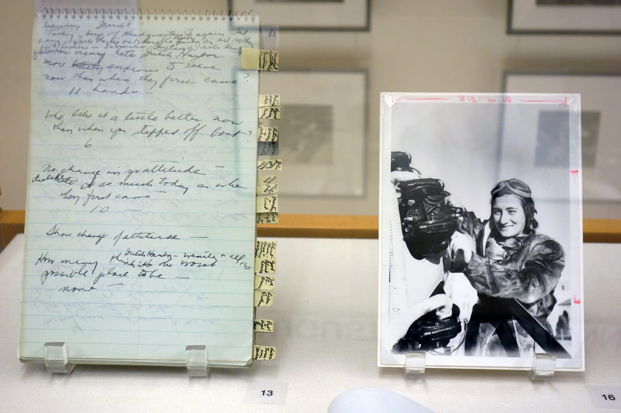 Installation view of 'Ruth Gruber, Photojournalist' at Brooklyn College Library (photo by the author for Hyperallergic)