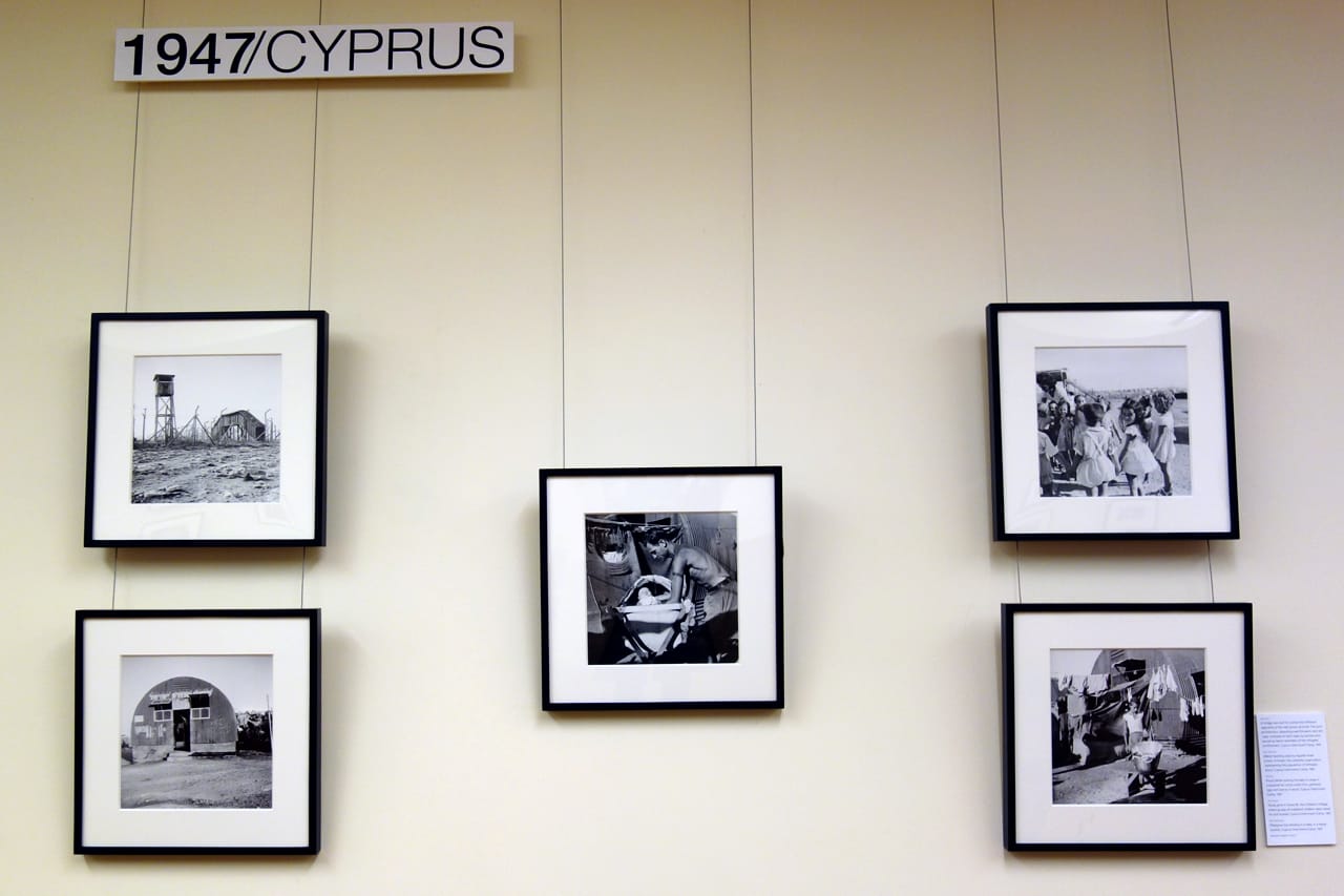 Installation view of 'Ruth Gruber, Photojournalist' at Brooklyn College Library (photo by the author for Hyperallergic)