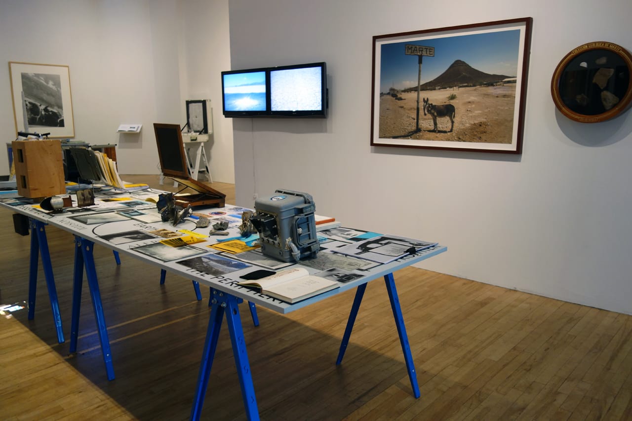 Installation view of 'Setting Out' at apexart