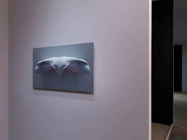 Sara Ludy, installation view, "Alien (Wall Mount)" in 'Subsurface Hell' at Bitforms Gallery