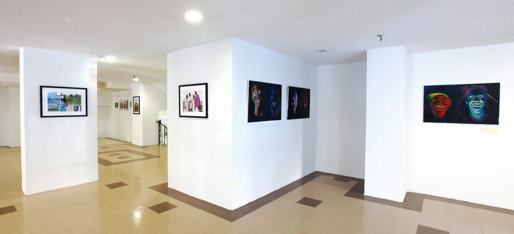 Installation view of 'Coney Island' at the Valentine Museum of Art at the Philip Howard Apartments (photo courtesy the Valentine Museum of Art)