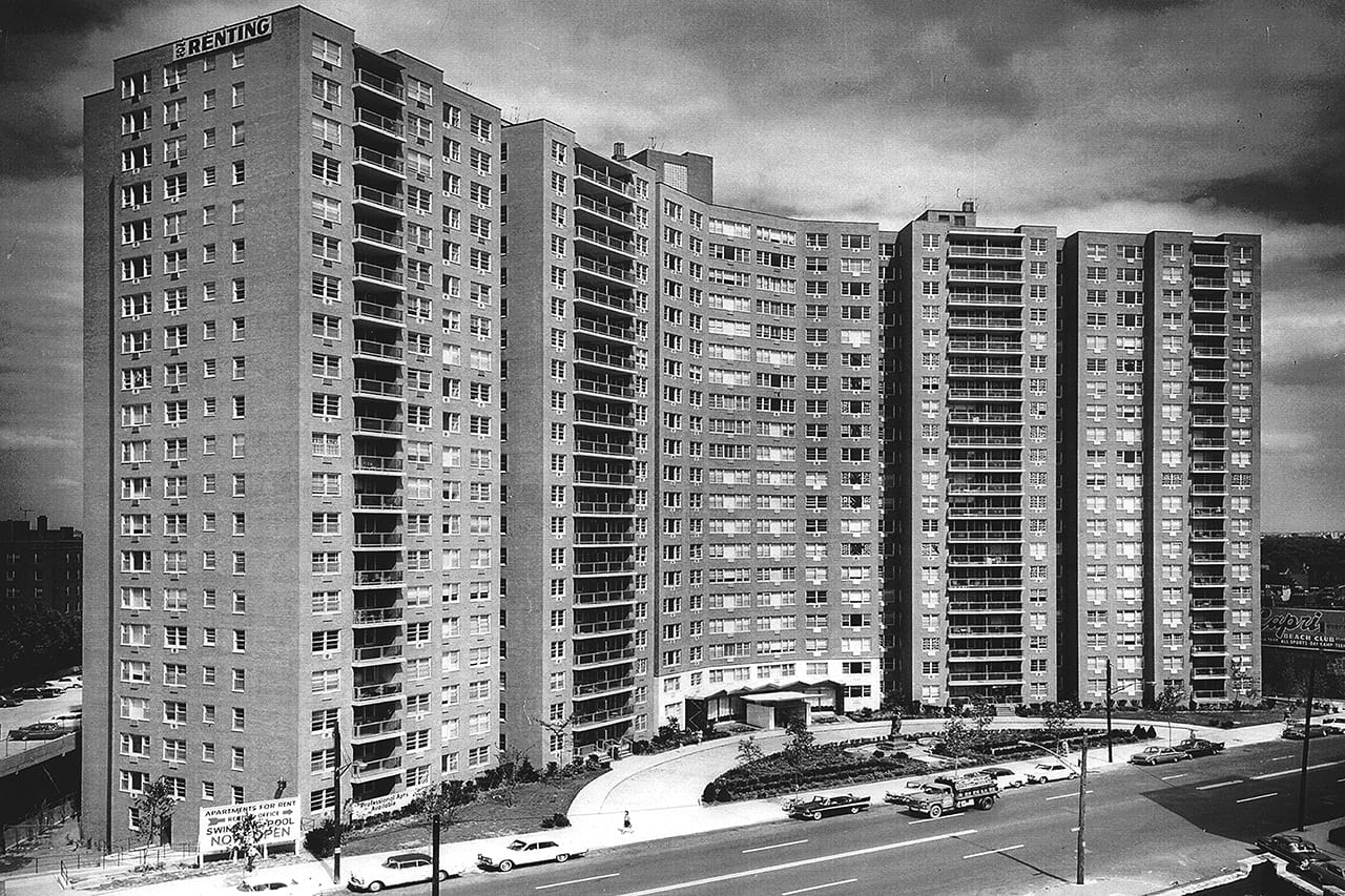 Panorama of the Philip Howard Apartments (photo courtesy the Valentine Museum of Art)