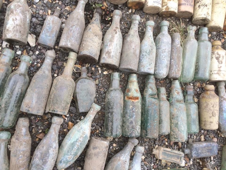 Mineral bottles (courtesy Tom Licence)