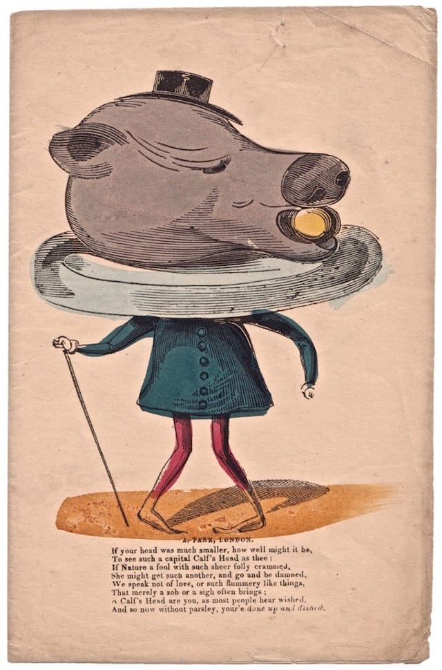 A 19th-century vinegar valentine (collection of Mike Henbrey, via Spitalfields Life/Bishopsgate Institute)