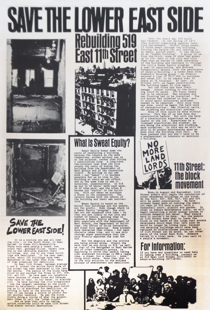 Save the Lower East Side flyer, no date,, courtesy UHAB 