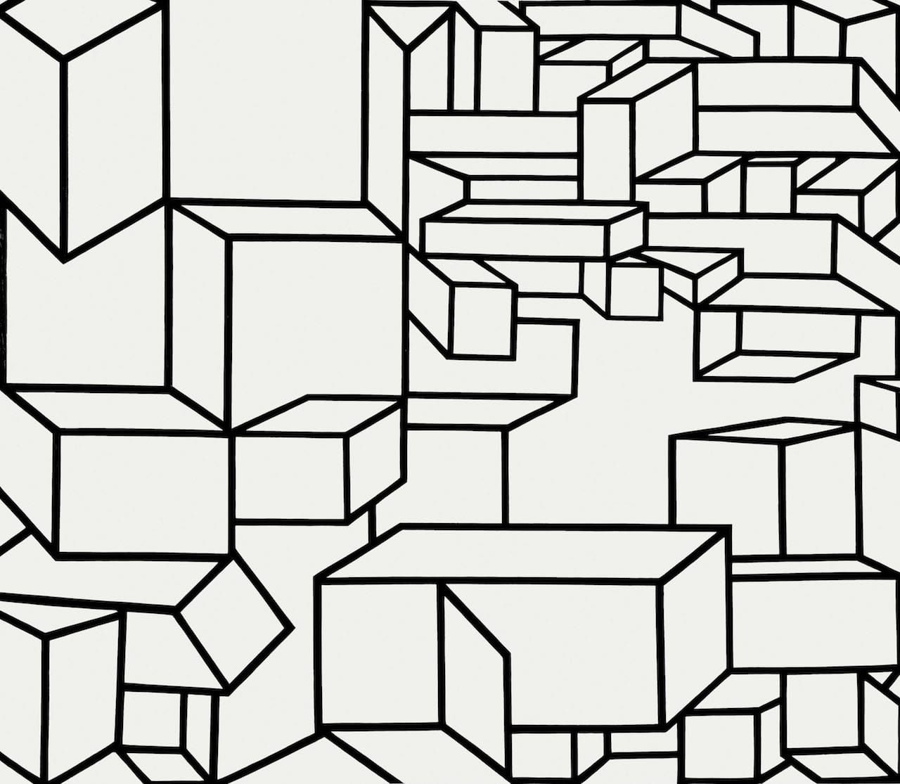 Al Held, "B/W XI" (1968), acrylic on canvas, 120 x 138 in