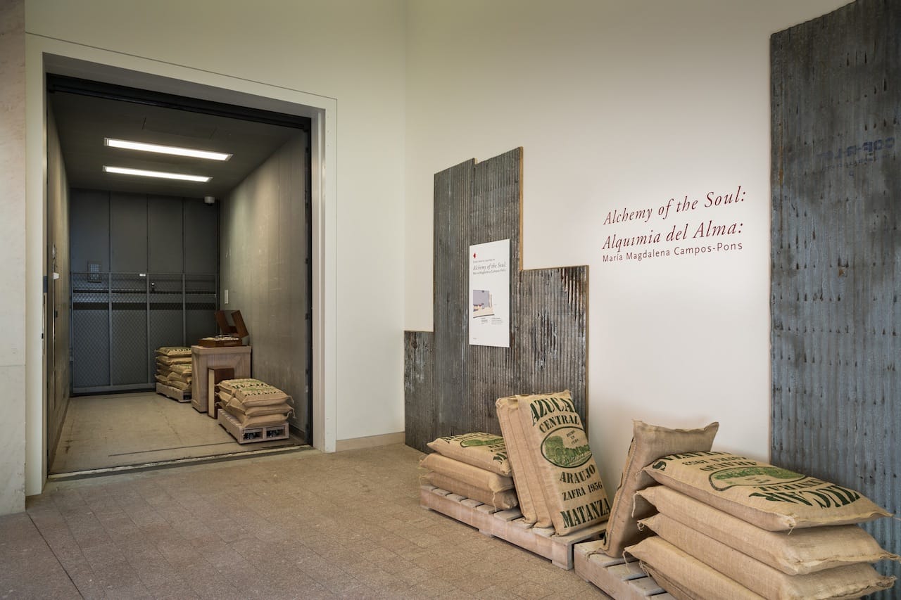 Exhibition entrance, 'Alchemy of the Soul: María Magdalena Campos-Pons' (photo by Kathy Tarantola/PEM, © 2016 Peabody Essex Museum)