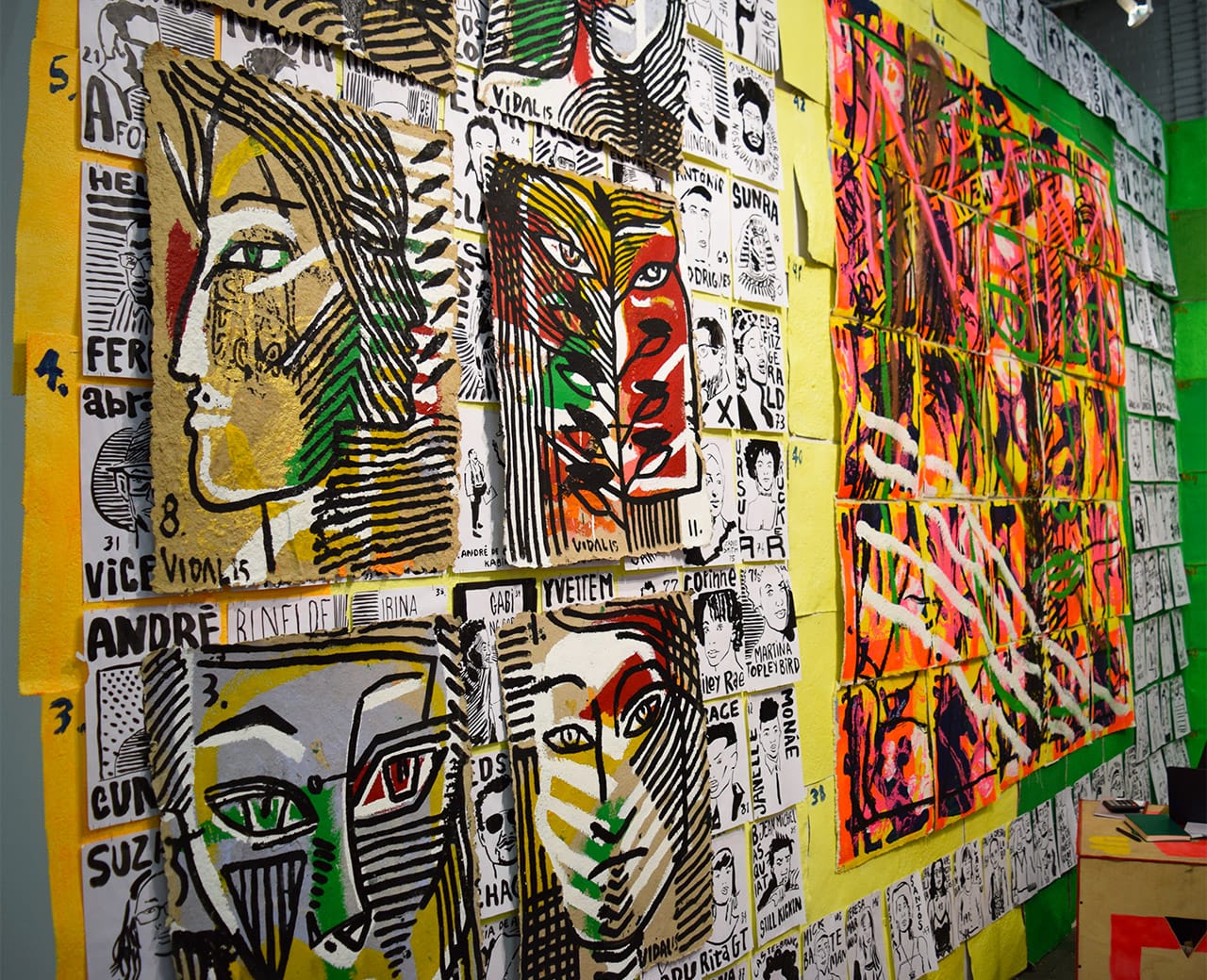 Detail of Francisco Vidal's installation in the Tiwani Contemporary booth at the 2016 Armory Show